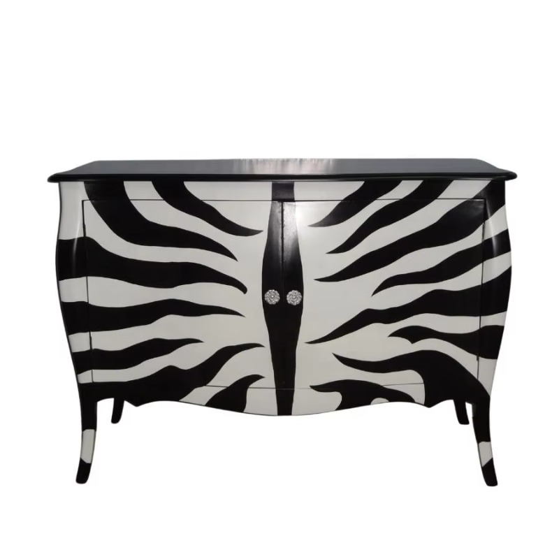 Interior Design Monochrome - Siyah Beyaz Zebra Desenli Hayvan Figürlü