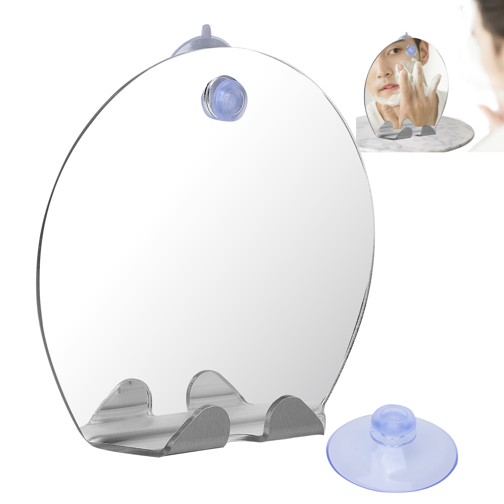 Rattan Mirror Round - Sissiz Banyo Tıraş Aynası Sissiz Duş