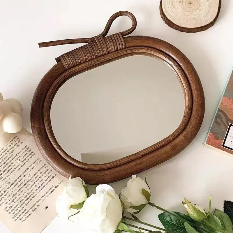 Doğal Rattan Yuvarlak Makyaj A - Rattan Mirror Round incelemesi ve fiyatı