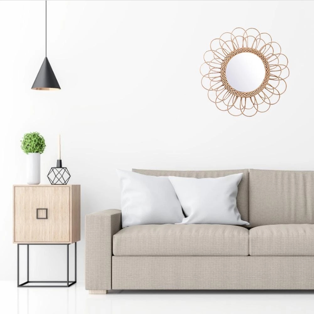 Rattan Ayna Yenilikçi Ev Sanat - Rattan Mirror Round incelemesi ve fiyatı