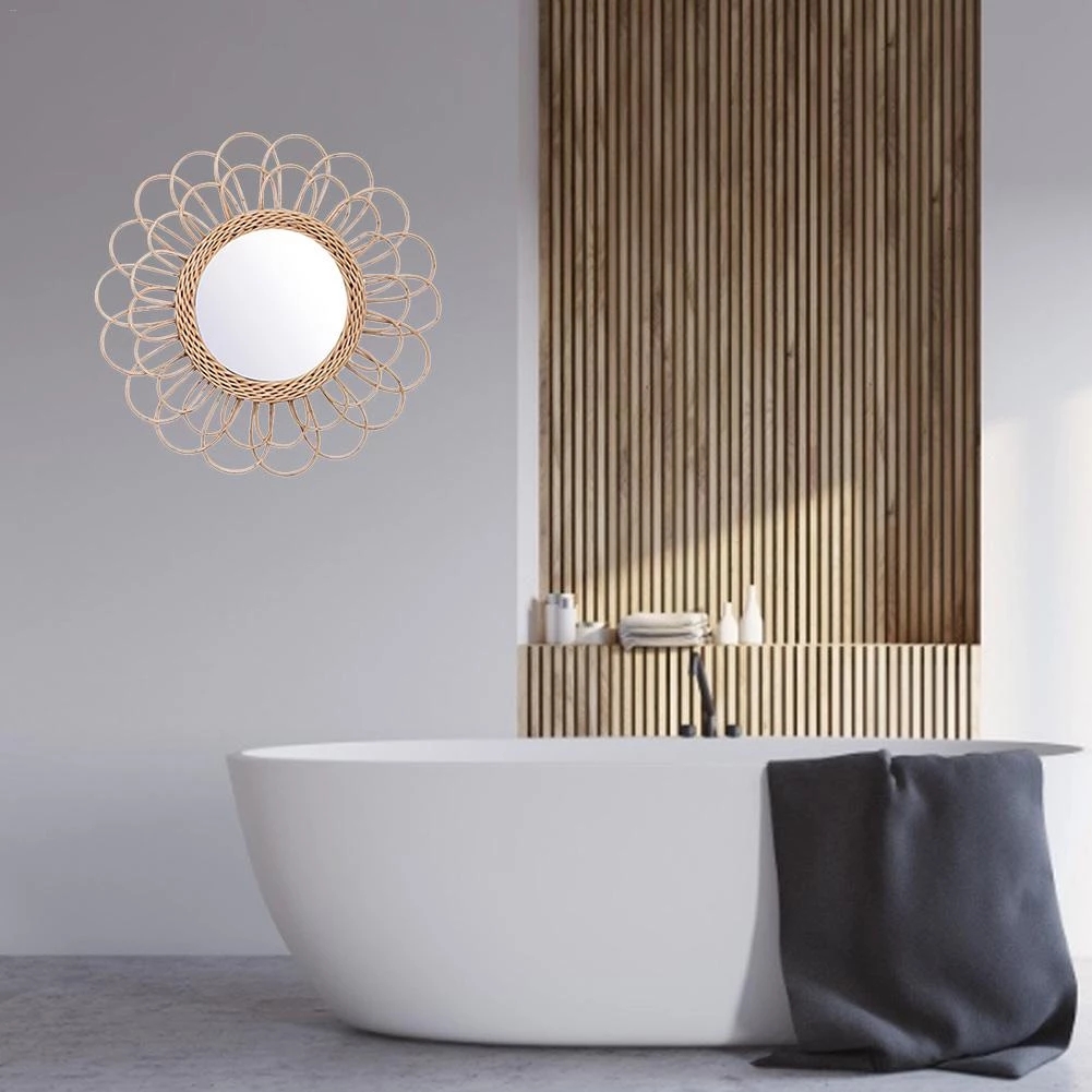 Rattan Ayna Yenilikçi Ev Sanat - Rattan Mirror Round incelemesi ve fiyatı