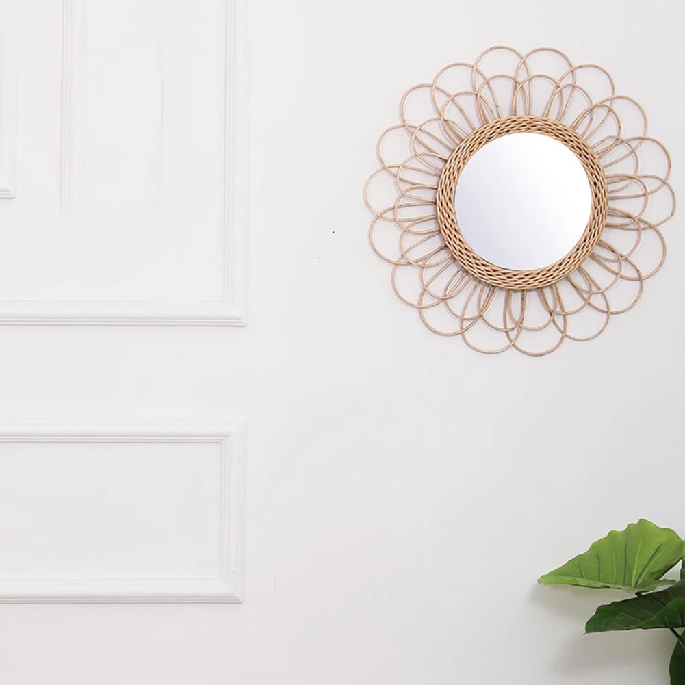 Rattan Ayna Yenilikçi Ev Sanat - Rattan Mirror Round incelemesi ve fiyatı