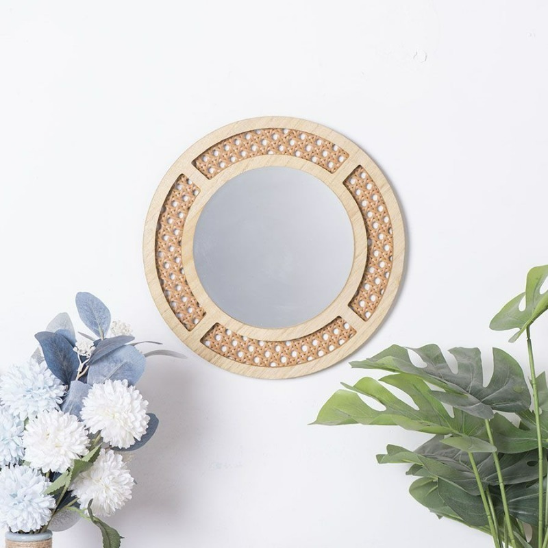 Yaratıcı Dekoratif Ayna El Yap - Rattan Mirror Round incelemesi ve fiyatı