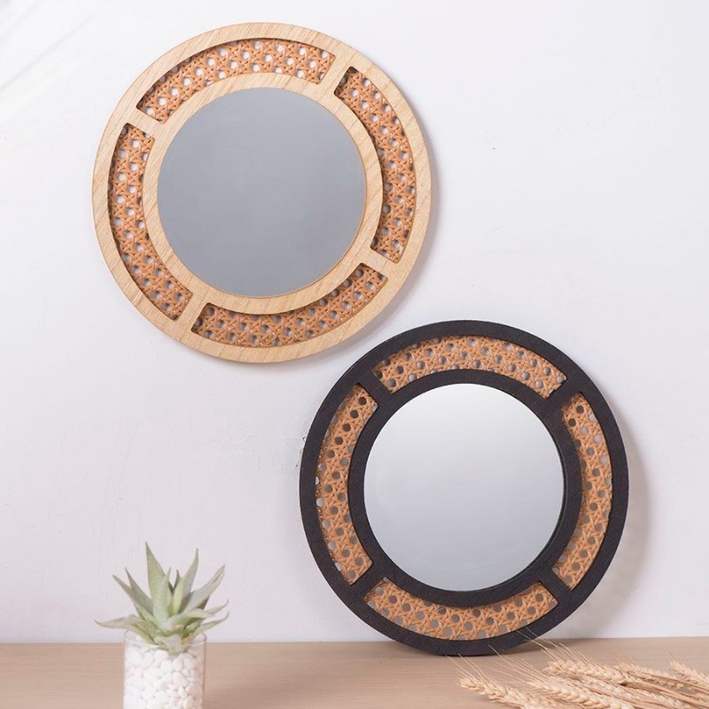 Yaratıcı Dekoratif Ayna El Yap - Rattan Mirror Round incelemesi ve fiyatı