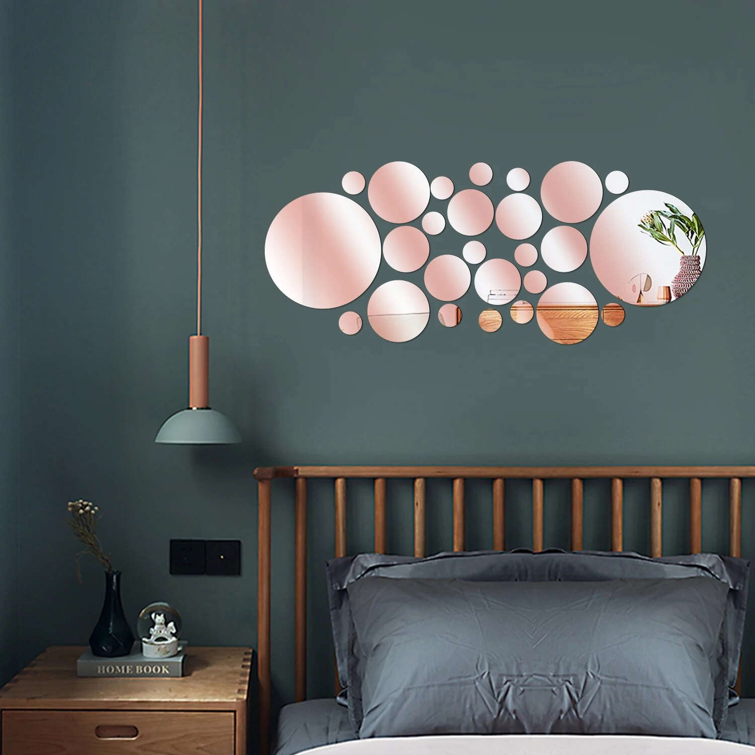 26PCS Geometrik Dairesel Krist - Rattan Mirror Round incelemesi ve fiyatı