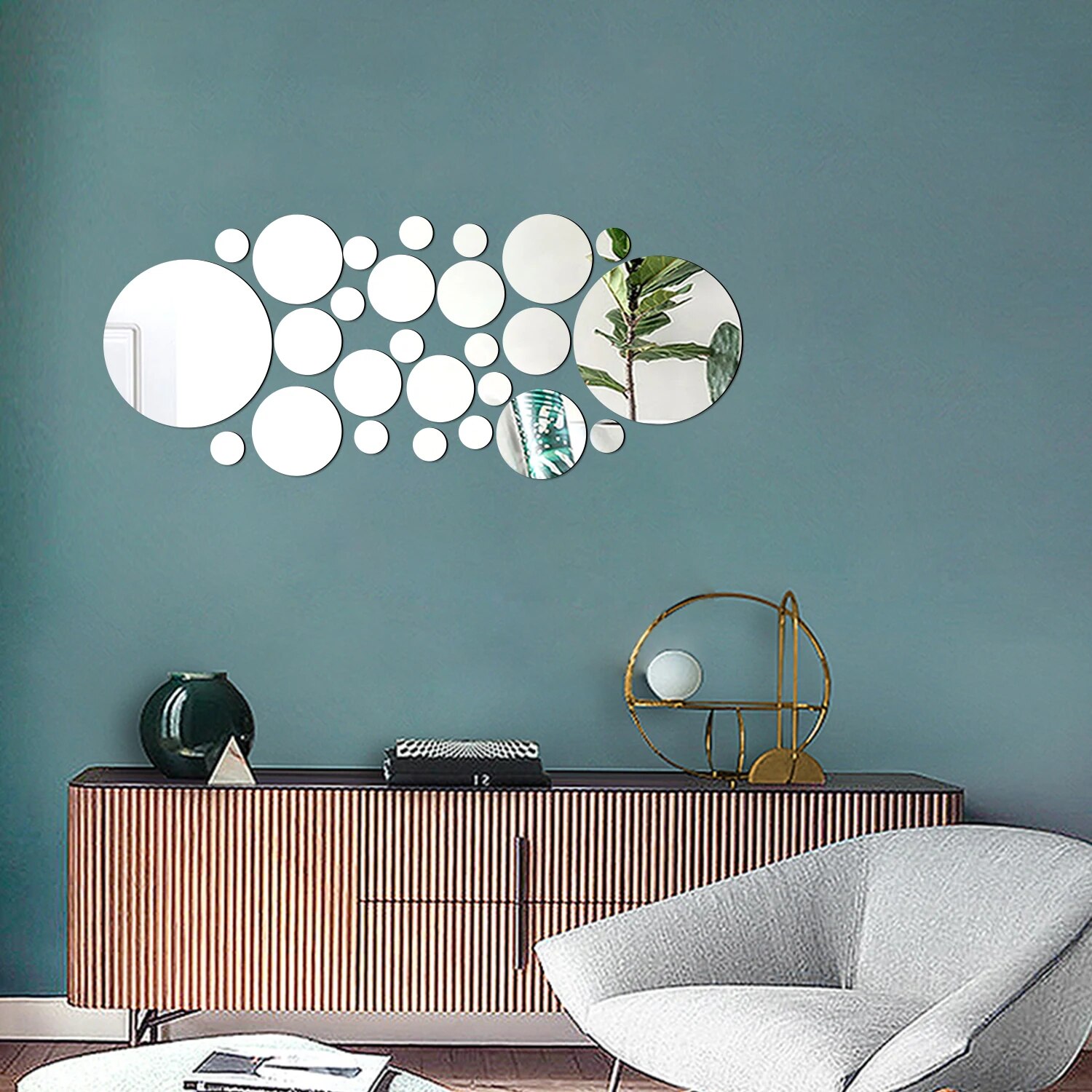 26PCS Geometrik Dairesel Krist - Rattan Mirror Round incelemesi ve fiyatı