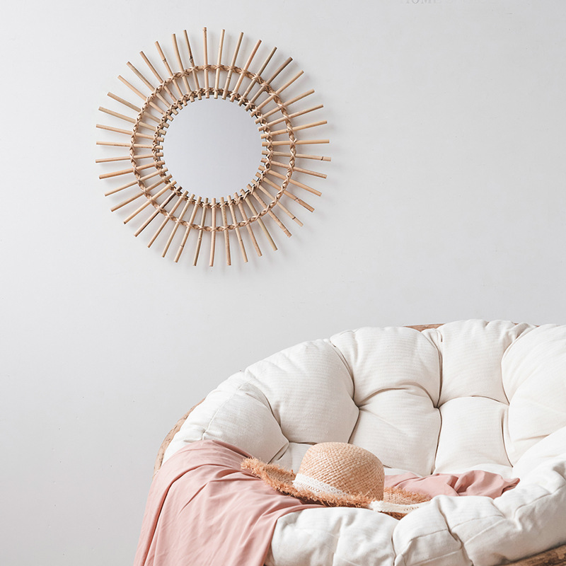 Rattan askılı duvar aynası, İs - Rattan Mirror Round incelemesi ve fiyatı