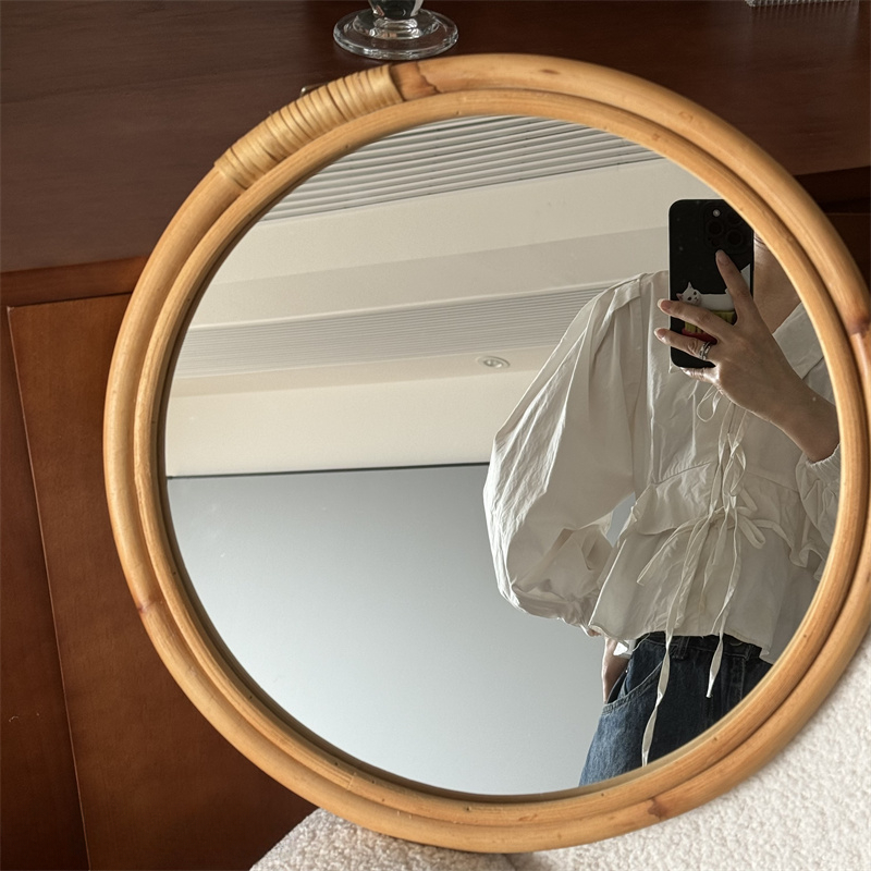 Ortaçağ Rattan Ayna Makyaj Ayn - Rattan Mirror Round incelemesi ve fiyatı