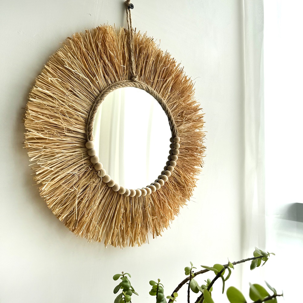 El yapımı Boho Rafya Ayna Duva - Rattan Mirror Round incelemesi ve fiyatı
